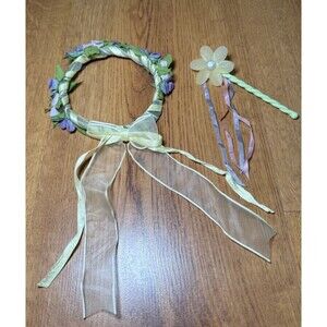 Bitty Baby Garden Fairy Set Fancy Floral Headband & Wand‎ 2002 American Girl